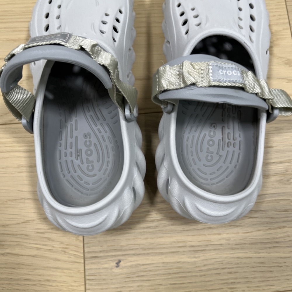 CROCS ECHO CLOG UNISEX SHOES SZ USA (M 6)(W 8)STYLE 207937 GRAY PRE OWNED.L44 - Picture 4 of 6